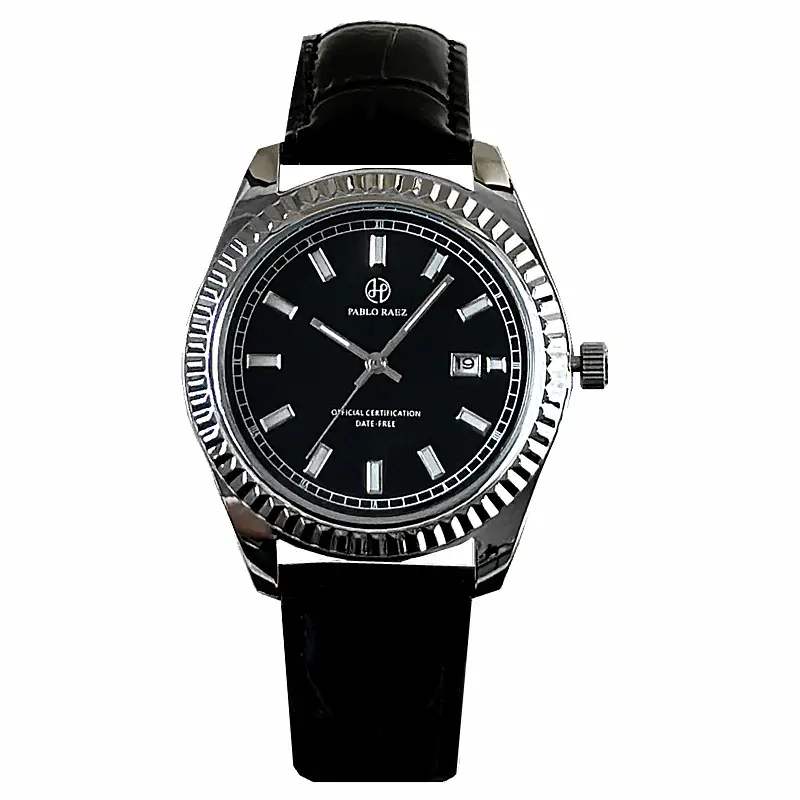 Men's Black Quartz Watch with Calendar & Waterproof Design - Image 8