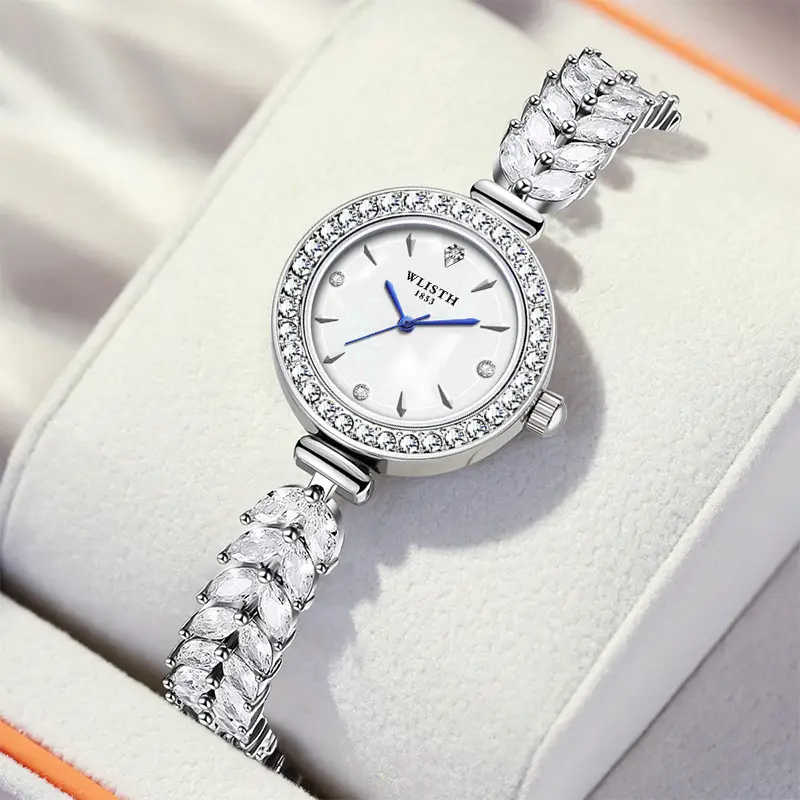 Elegant Diamond-Encrusted Women's Quartz Watch - Image 2