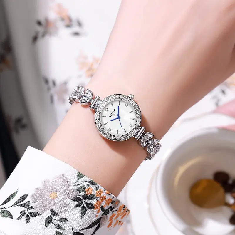 Elegant Diamond-Encrusted Women's Quartz Watch - Image 3