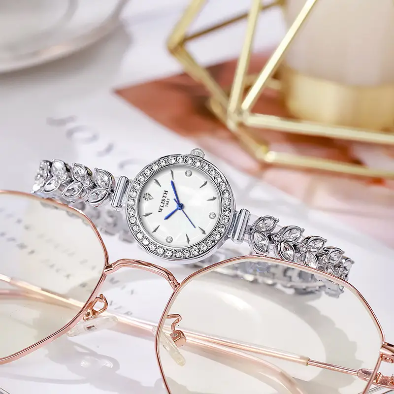 Elegant Diamond-Encrusted Women's Quartz Watch - Image 4