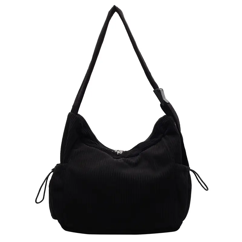 Large Capacity Corduroy Shoulder Bag for Girls - Image 9