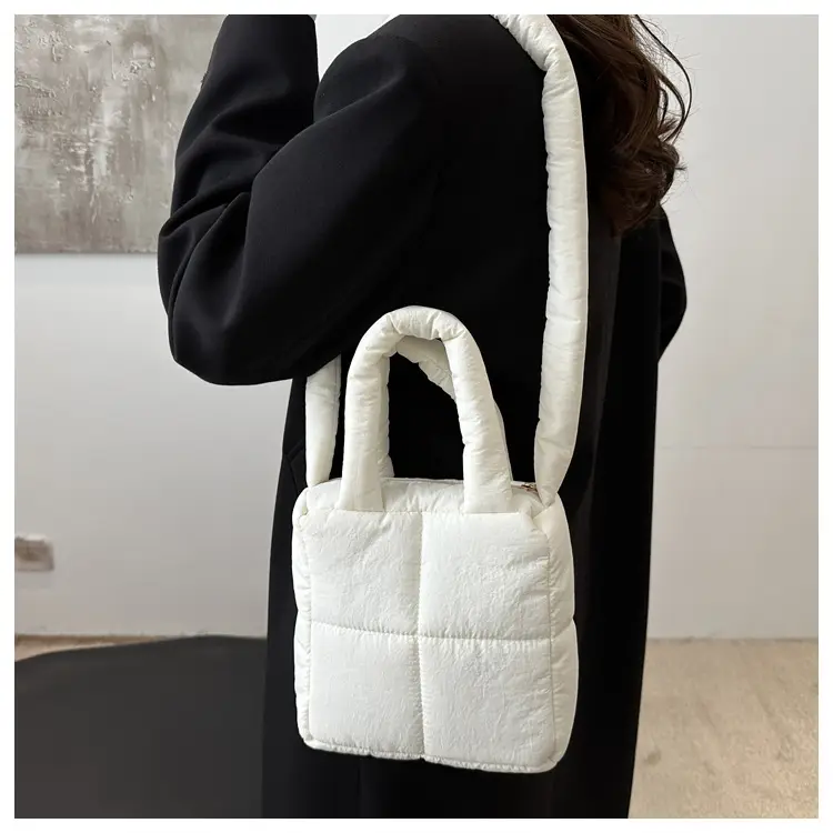 Pink Cotton Padded Shoulder Bag for Women 2024 — feature 16