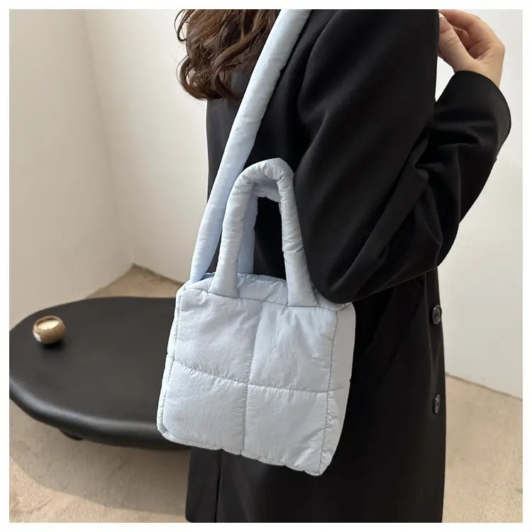 Pink Cotton Padded Shoulder Bag for Women 2024 — feature 20