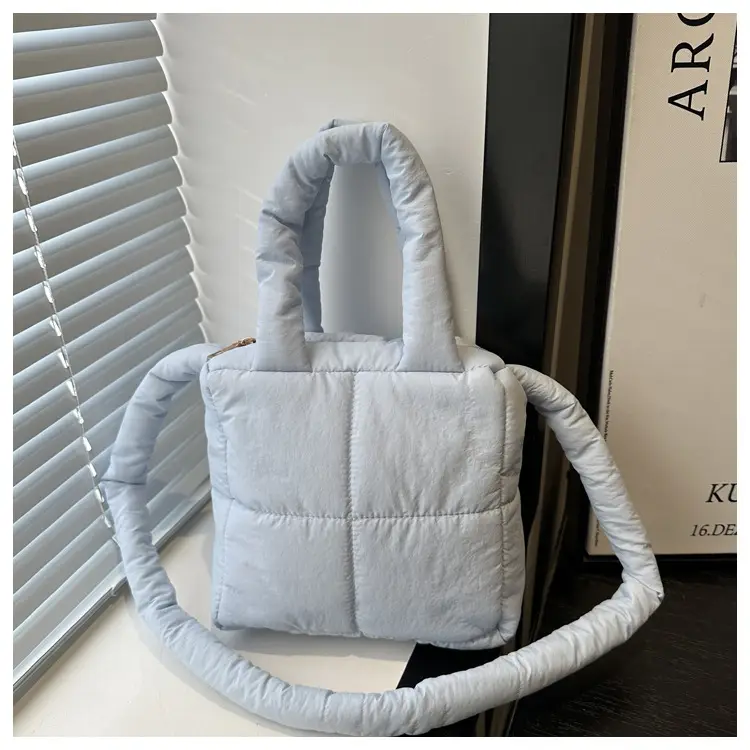 Pink Cotton Padded Shoulder Bag for Women 2024 — feature 9