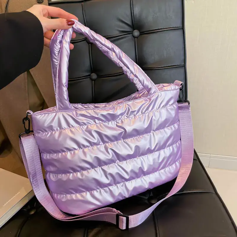 Pink Cotton Shoulder Bag 2024 Winter Fashion - Image 8