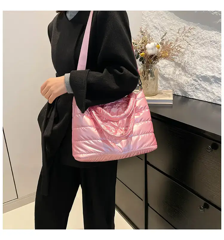 Pink Cotton Shoulder Bag 2024 Winter Fashion — feature 13