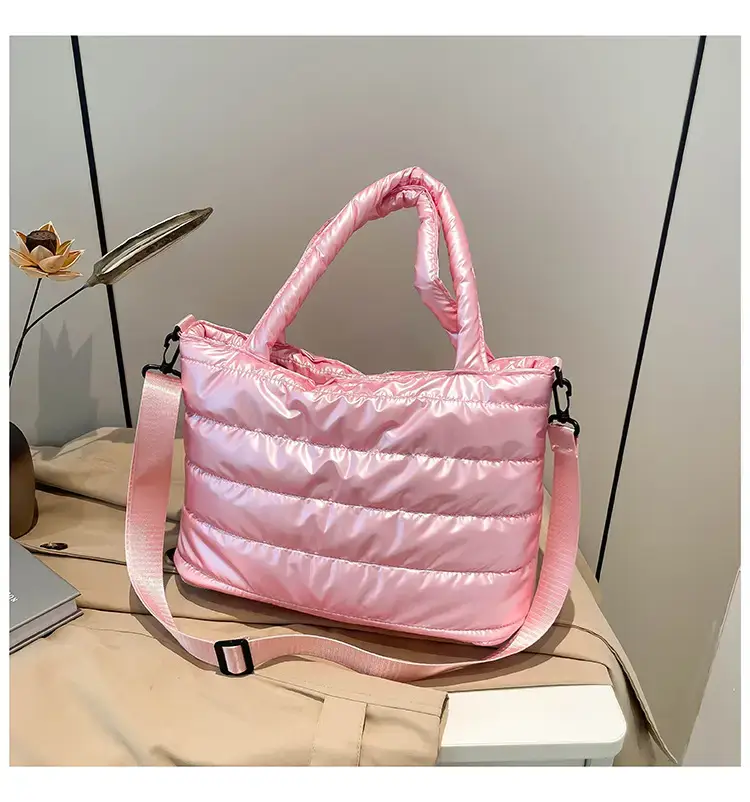Pink Cotton Shoulder Bag 2024 Winter Fashion — feature 31