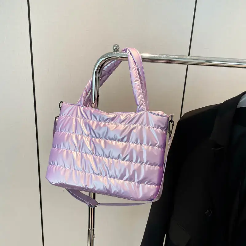 Pink Cotton Shoulder Bag 2024 Winter Fashion - Image 5