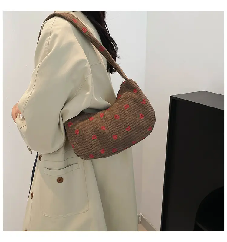 Black Embroidered Shoulder Bag for Women Winter 2024 — feature 13