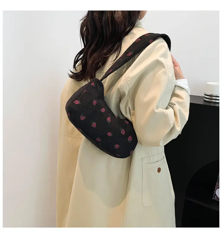 Black Embroidered Shoulder Bag for Women Winter 2024 — feature 14
