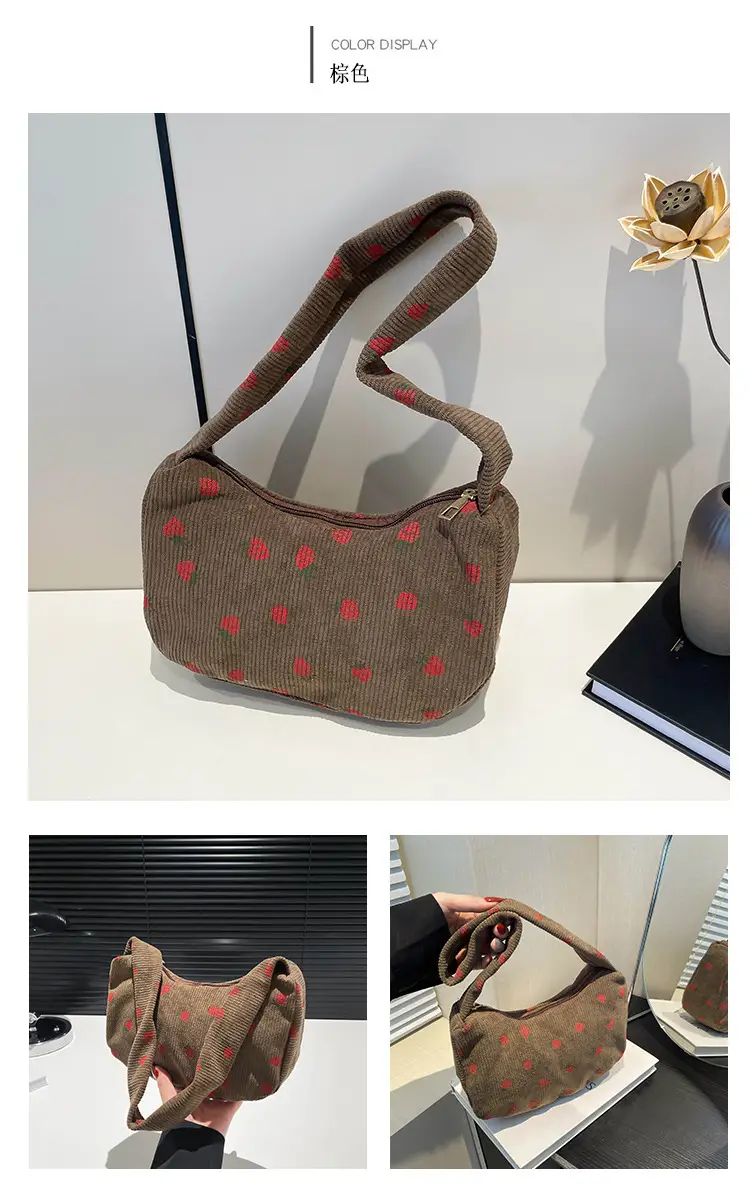 Black Embroidered Shoulder Bag for Women Winter 2024 — feature 18
