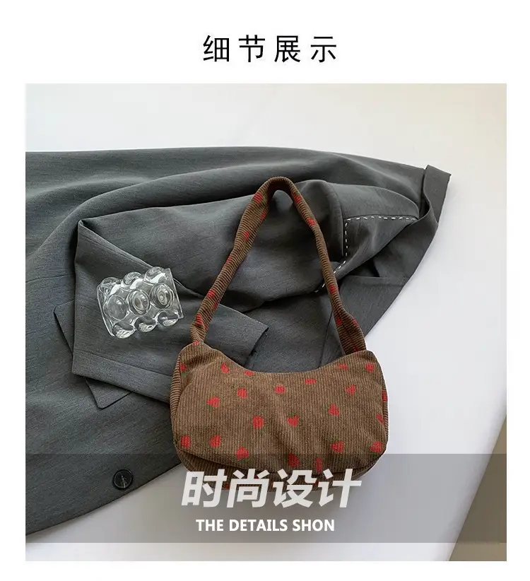 Black Embroidered Shoulder Bag for Women Winter 2024 — feature 2