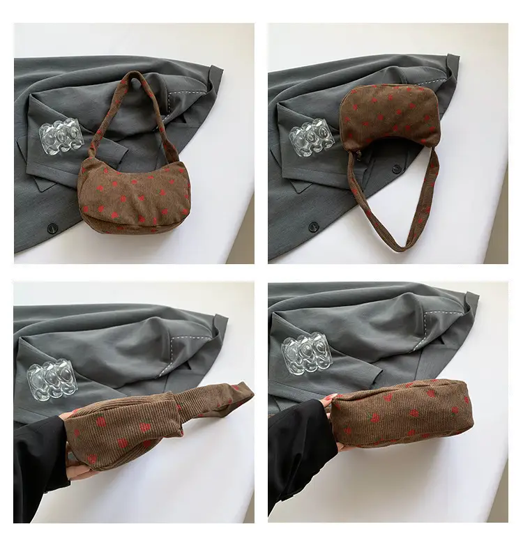 Black Embroidered Shoulder Bag for Women Winter 2024 — feature 7