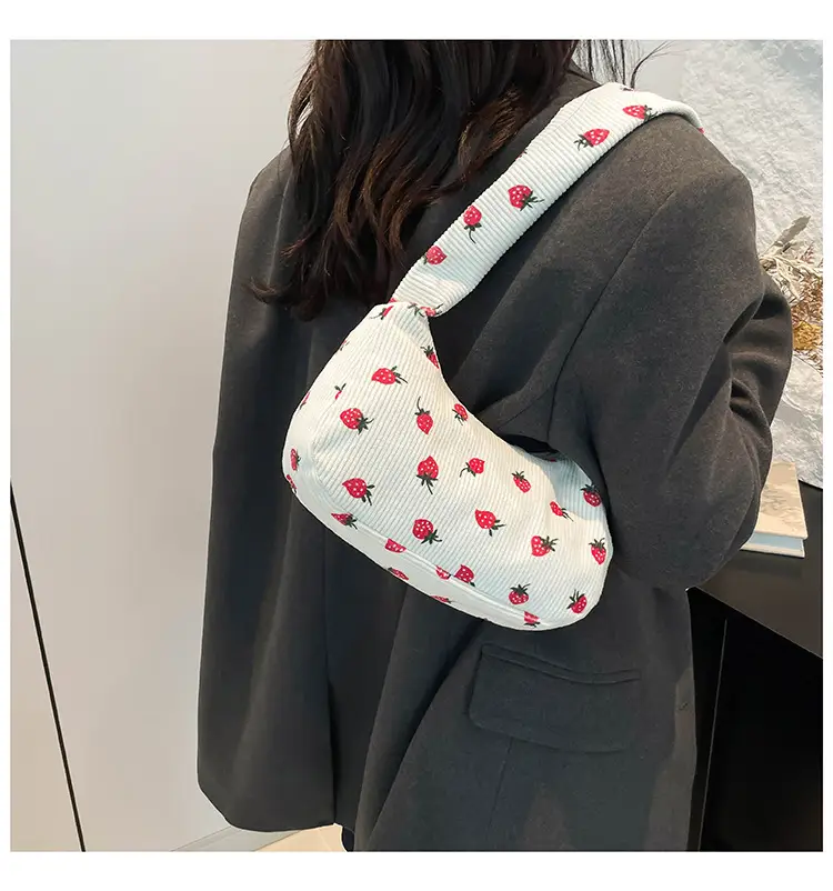 Black Embroidered Shoulder Bag for Women Winter 2024 — feature 8