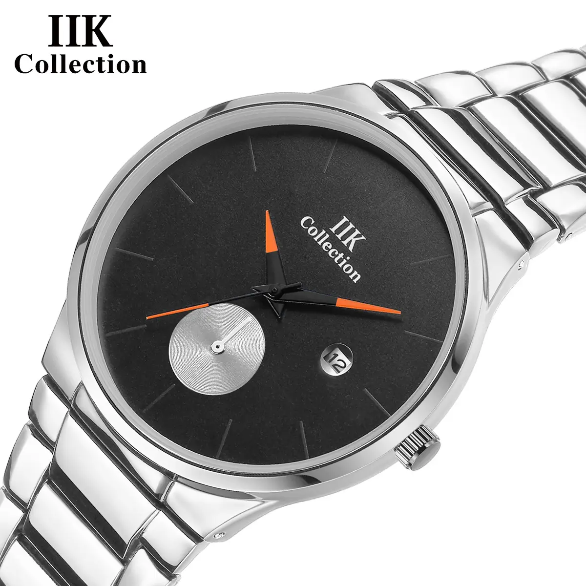 IIK Men's Stainless Steel Quartz Watch Blue Dial - Image 7