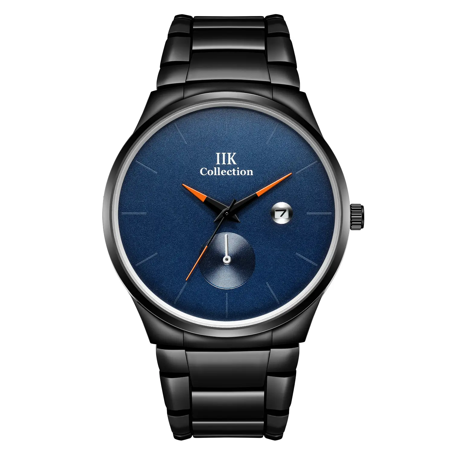 IIK Men's Stainless Steel Quartz Watch Blue Dial - Image 3