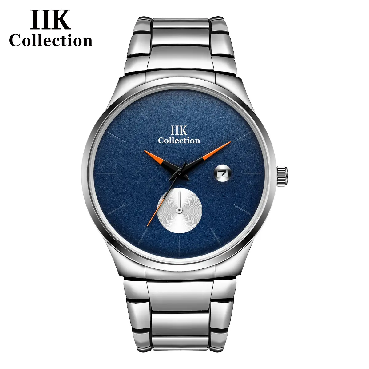 IIK Men's Stainless Steel Quartz Watch Blue Dial - Image 5