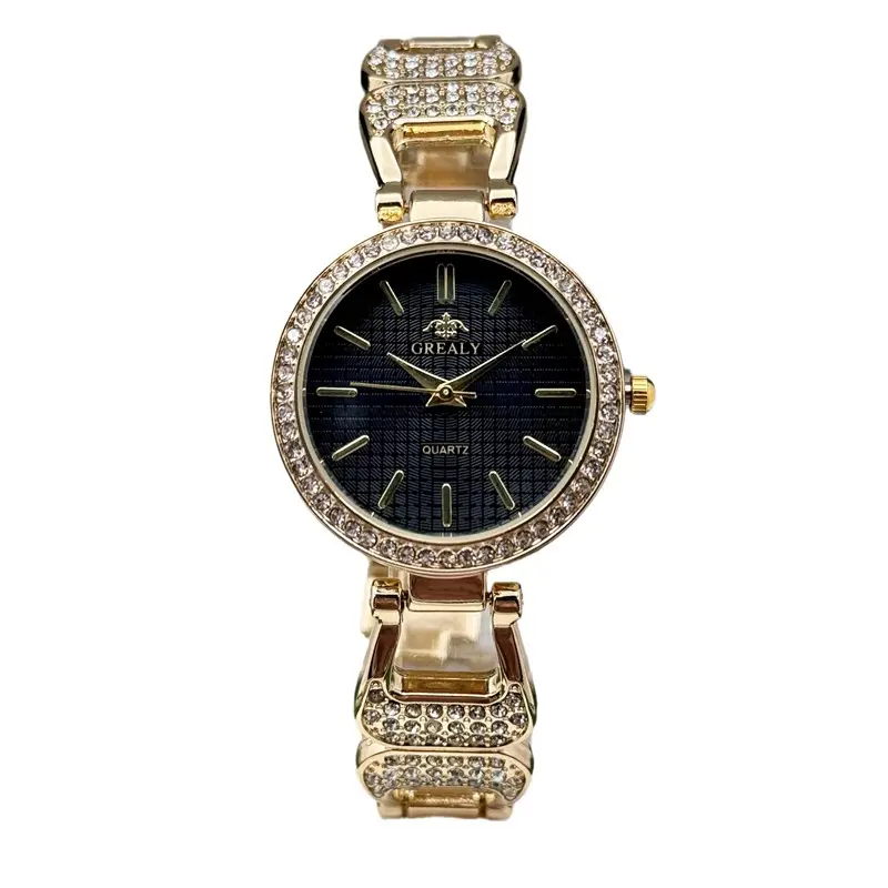 Elegant Green Dial Women's Quartz Watch with Diamond Bracelet - Image 13