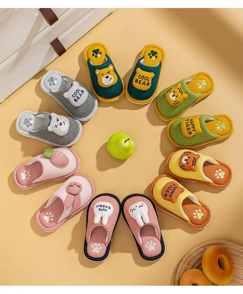 Children's Cotton Slippers for Boys and Girls in Autumn and Winter for Kidsren and Babies at Home Indoor Non-Slip Spring & Fall Soft-Soled Non-Slip Slippers for Women — feature 12