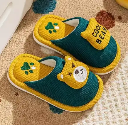 Children's Cotton Slippers for Boys and Girls in Autumn and Winter for Kidsren and Babies at Home Indoor Non-Slip Spring & Fall Soft-Soled Non-Slip Slippers for Women