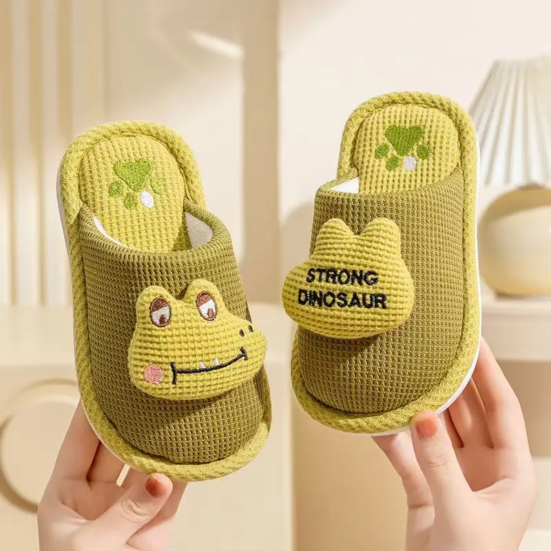 Children's Cotton Slippers for Boys and Girls in Autumn and Winter for Kidsren and Babies at Home Indoor Non-Slip Spring & Fall Soft-Soled Non-Slip Slippers for Women
