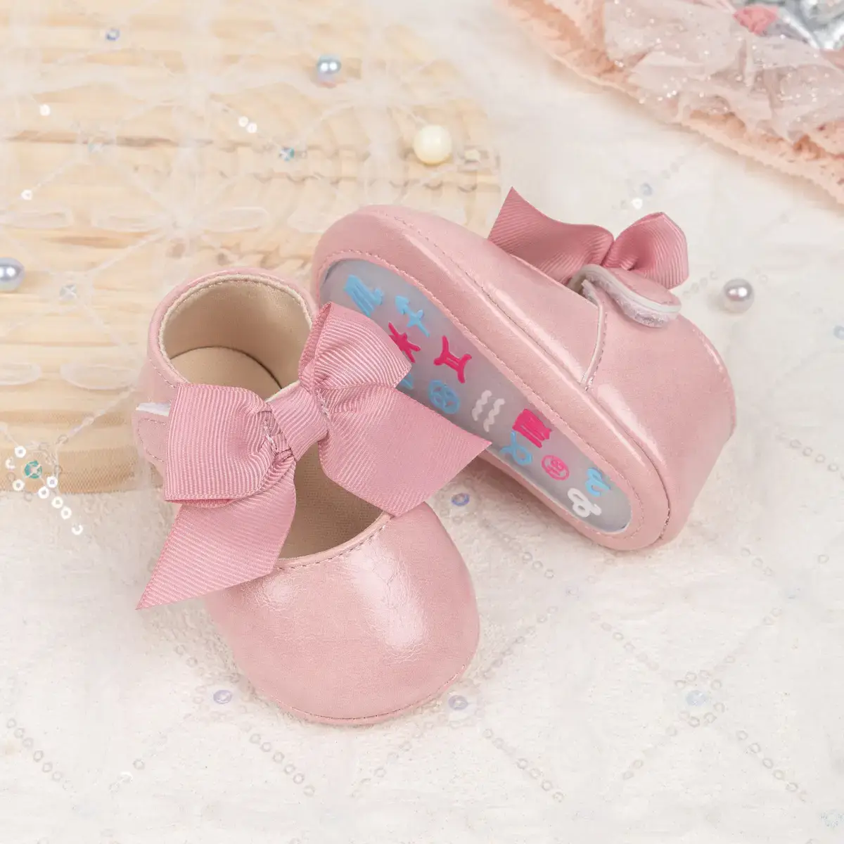 Black Bow Baby Shoes for Toddlers Anti-Slip Rubber — feature 16