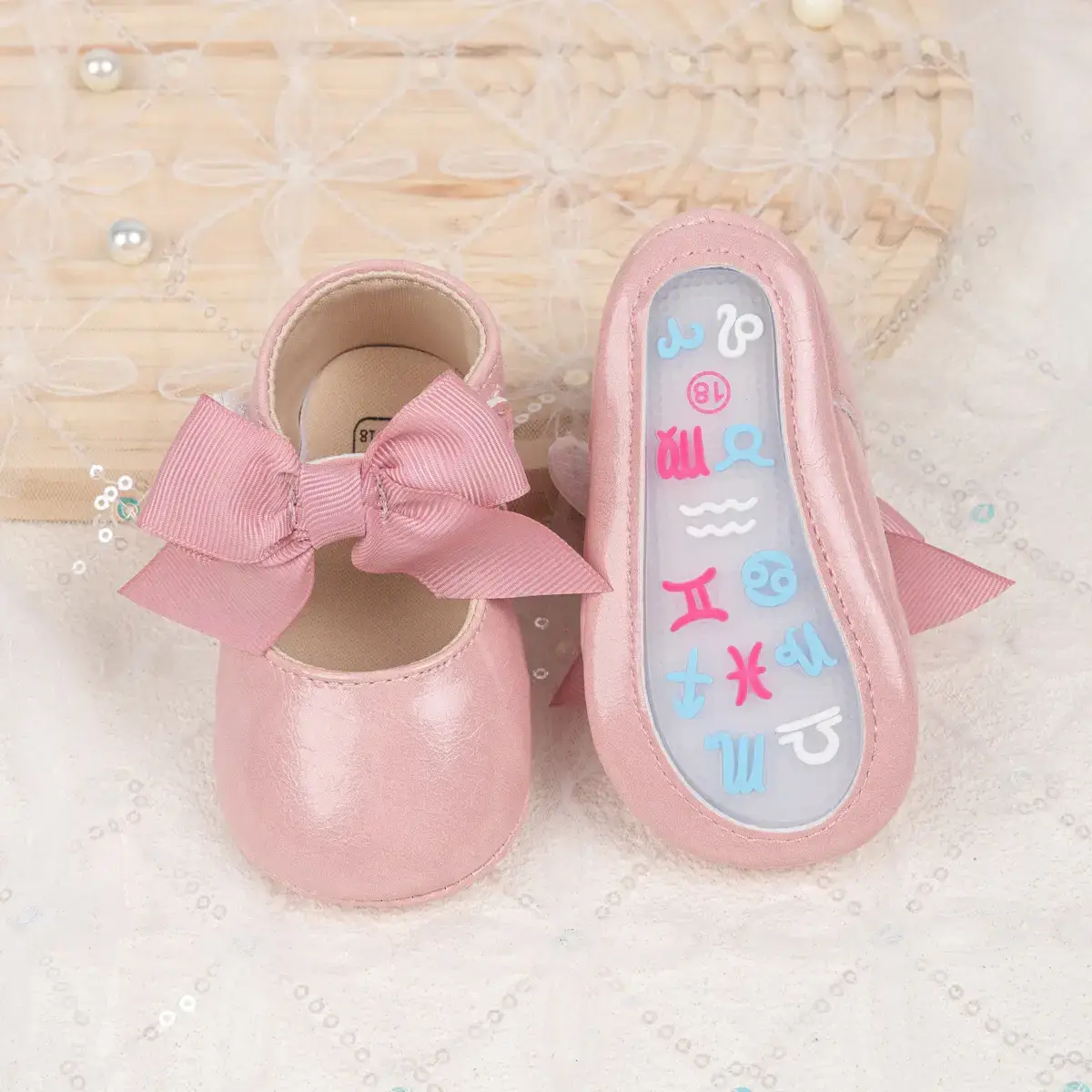 Black Bow Baby Shoes for Toddlers Anti-Slip Rubber — feature 19