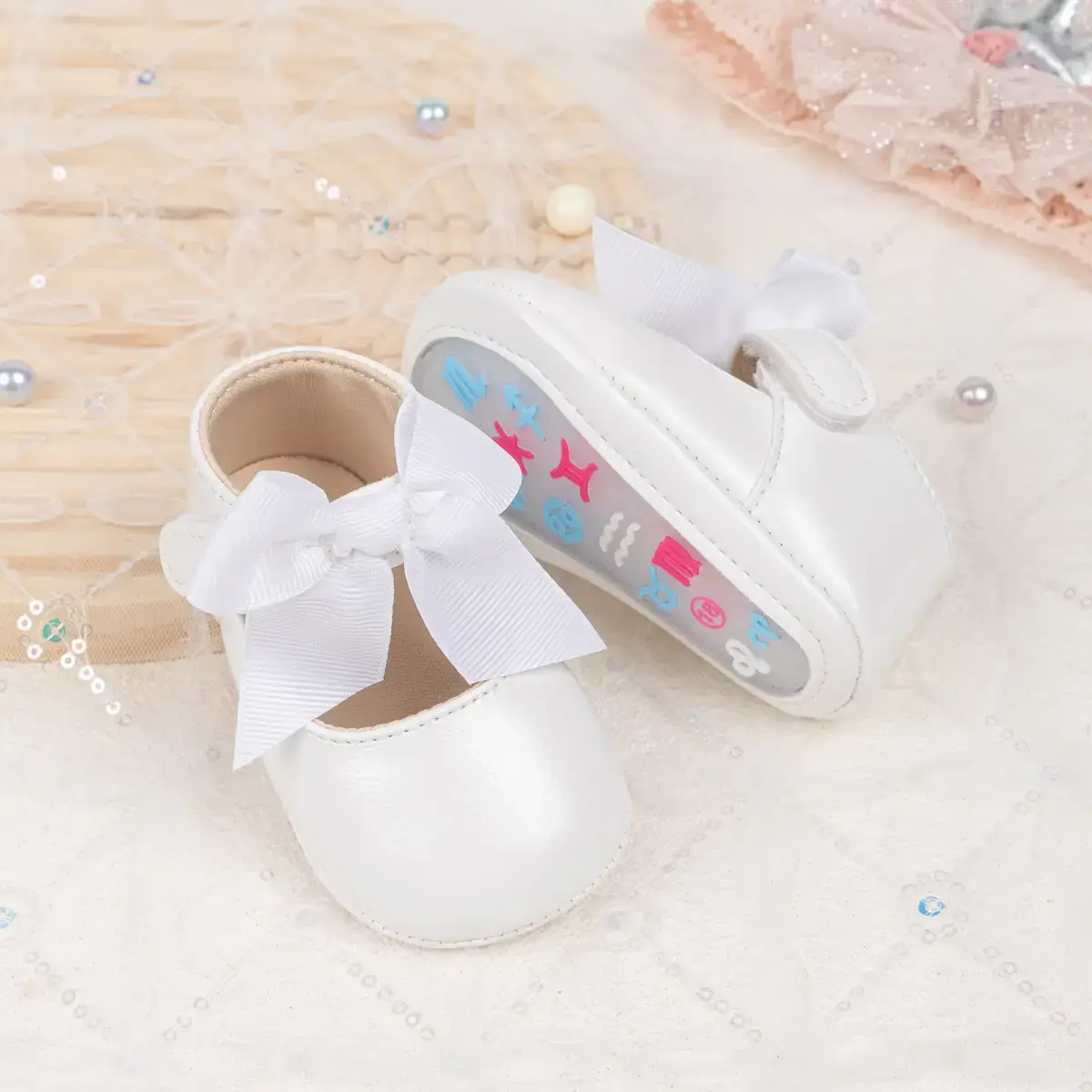 Black Bow Baby Shoes for Toddlers Anti-Slip Rubber — feature 9