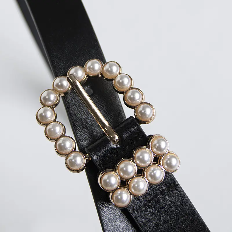 Elegant Pearl Buckle Belt for Women - Image 2
