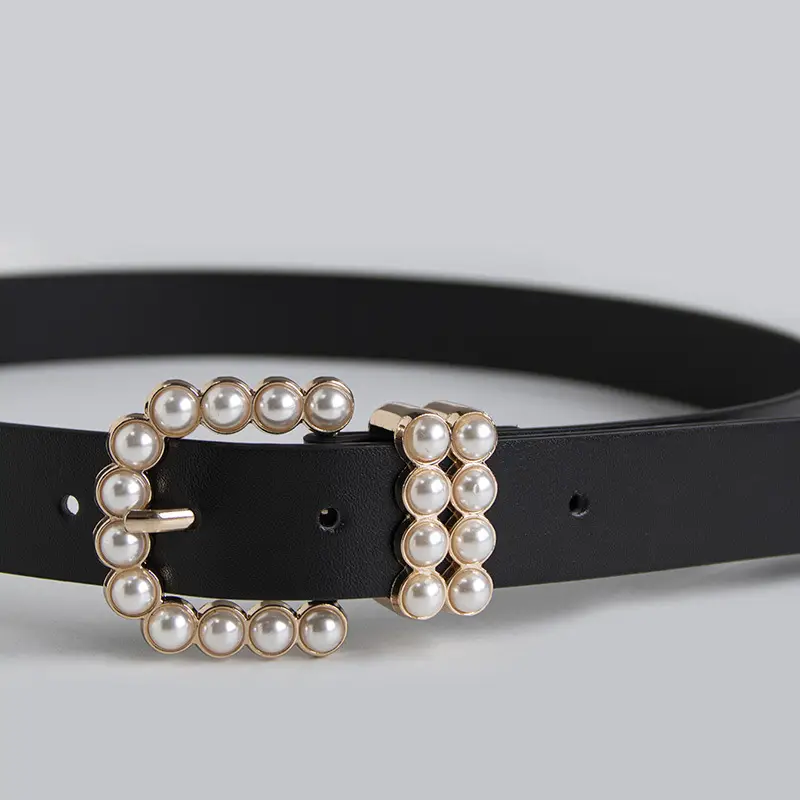 Elegant Pearl Buckle Belt for Women - Image 3