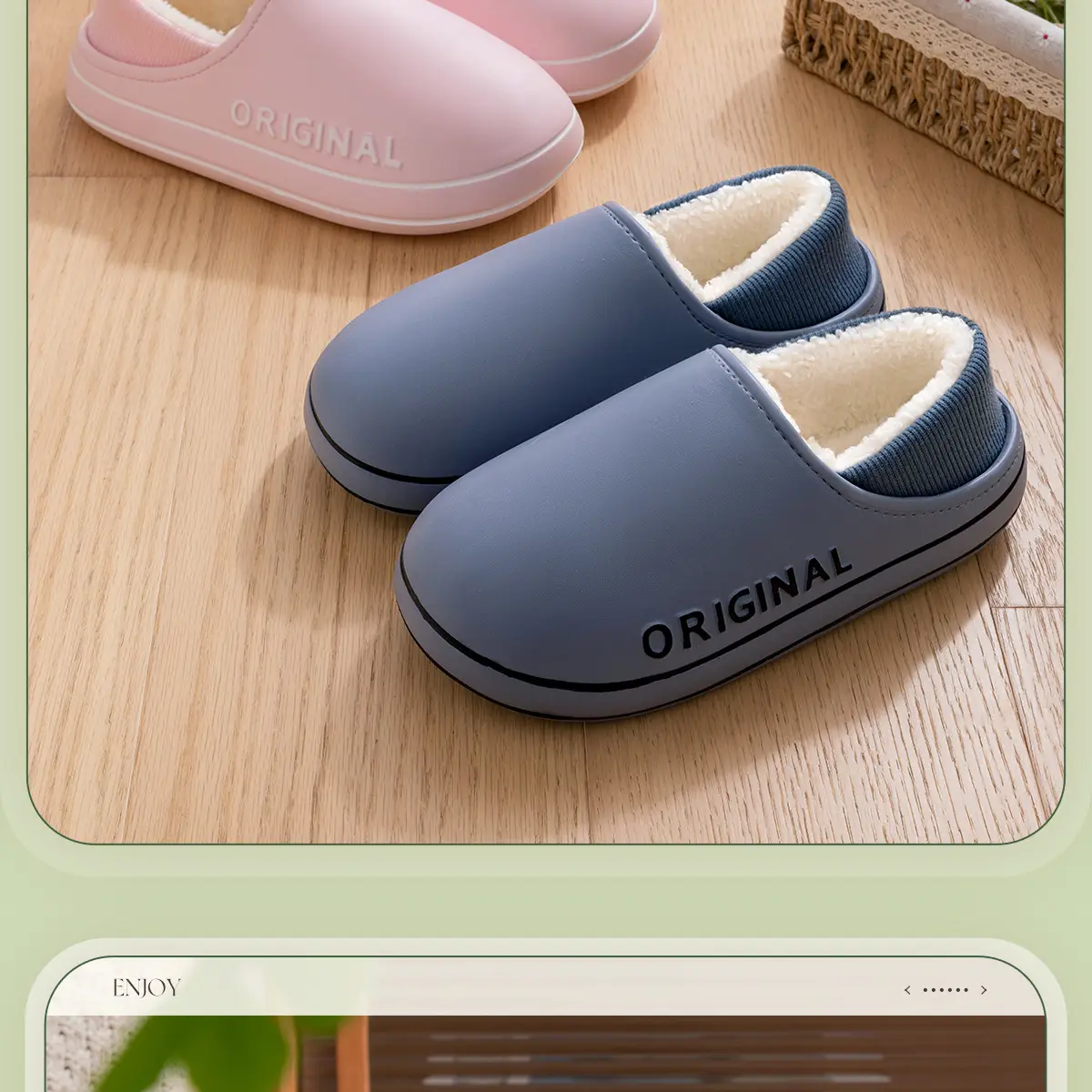 Waterproof Cotton Slippers for Elderly Men Winter Warm Non-Slip — feature 11