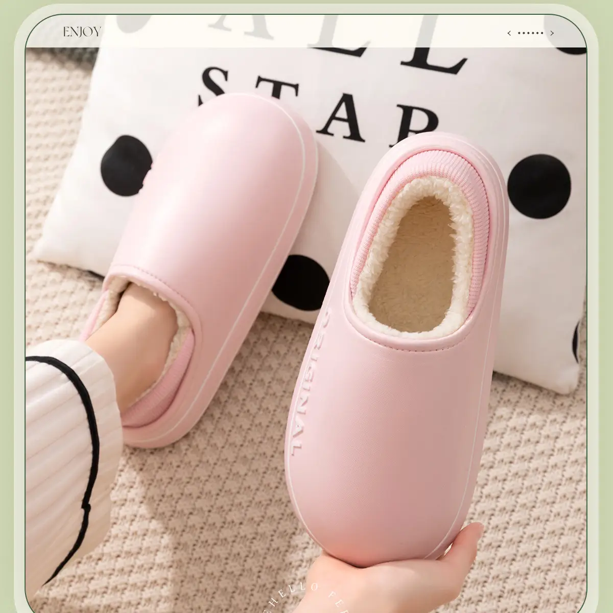 Waterproof Cotton Slippers for Elderly Men Winter Warm Non-Slip — feature 13