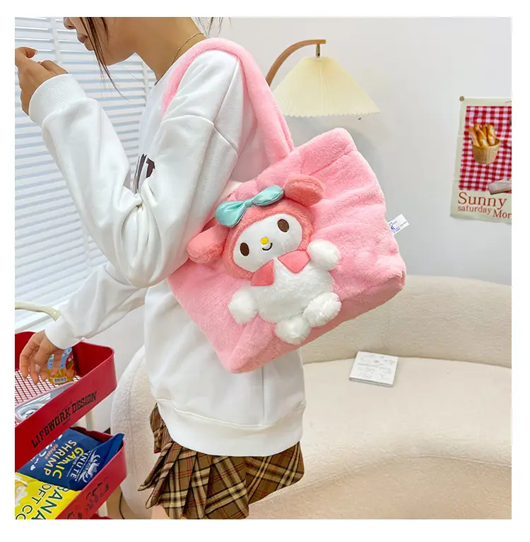 Cute Cartoon Tote Bag for Girls, Green Textured, Large Capacity — feature 6