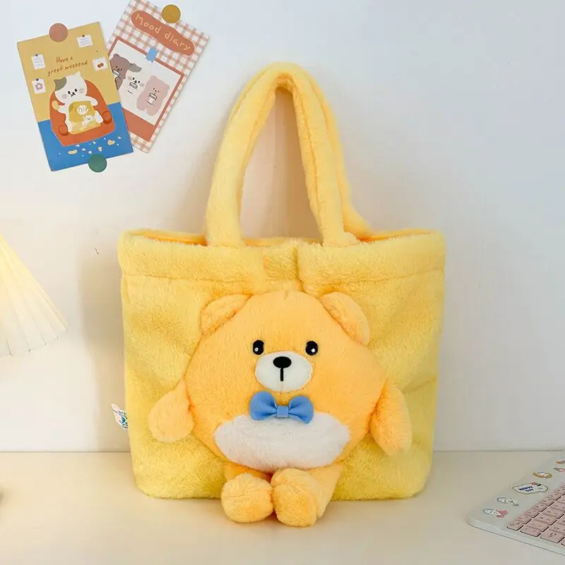 Cute Cartoon Tote Bag for Girls, Green Textured, Large Capacity — feature 7