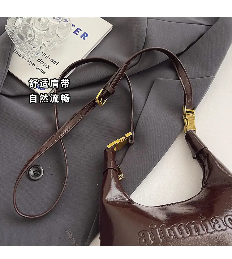 Black Leather Crossbody Bag with Cute Charm — feature 4
