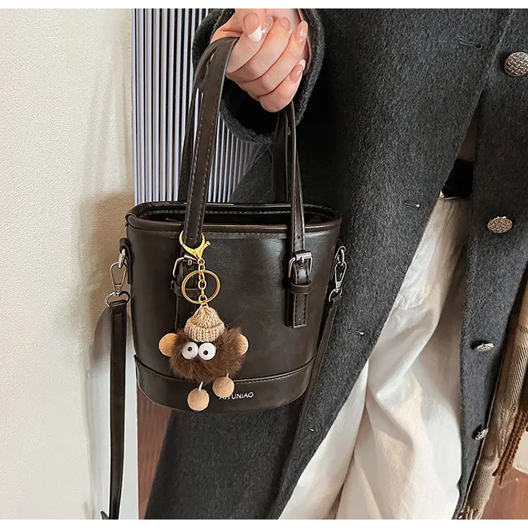 Vintage Textured Bucket Bag Women's Shoulder Crossbody 2024 — feature 23