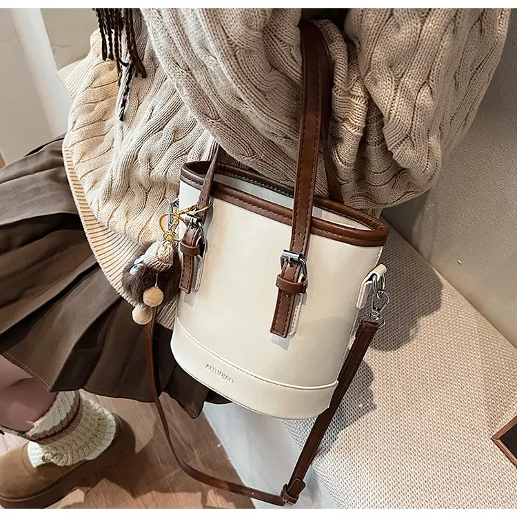 Vintage Textured Bucket Bag Women's Shoulder Crossbody 2024 — feature 35