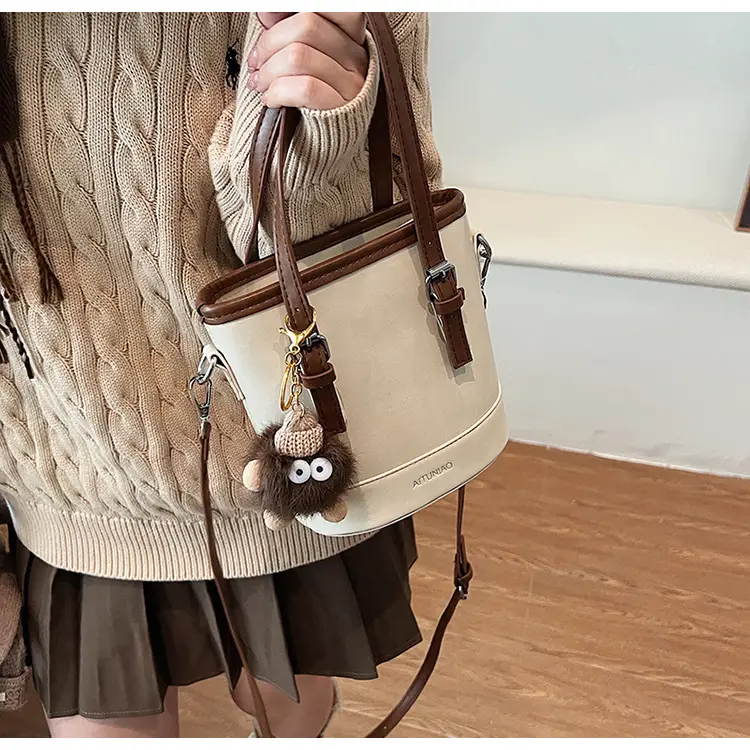 Vintage Textured Bucket Bag Women's Shoulder Crossbody 2024 — feature 37