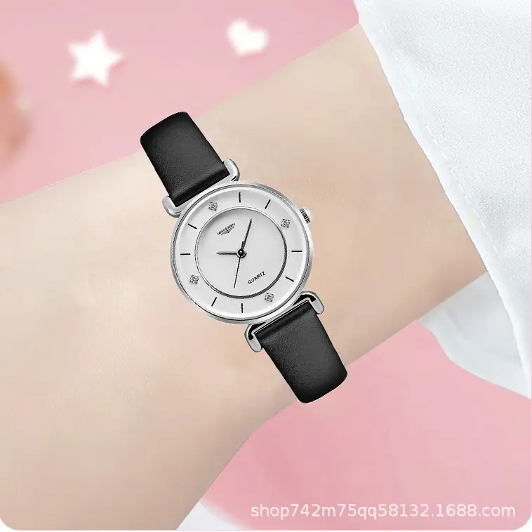 Women's Ultra-Thin Diamond Studded Quartz Watch