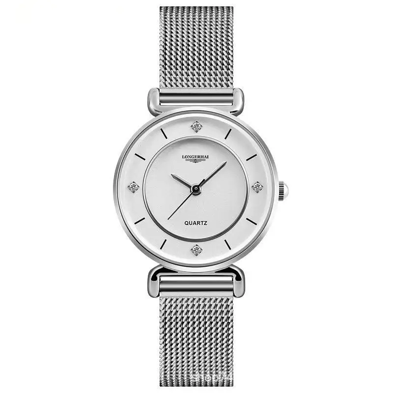 Women's Ultra-Thin Diamond Studded Quartz Watch