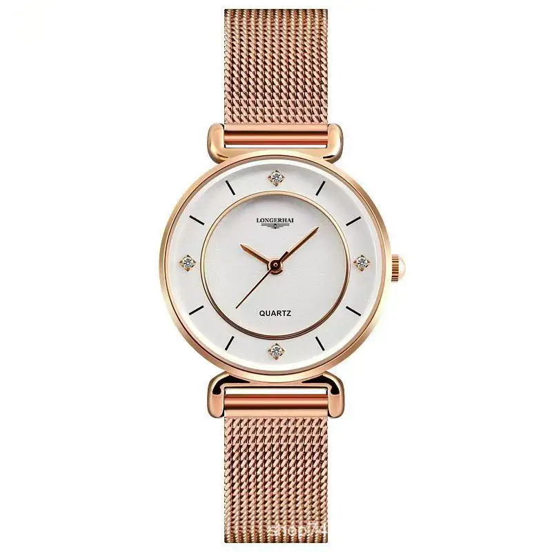 Women's Ultra-Thin Diamond Studded Quartz Watch — feature 7
