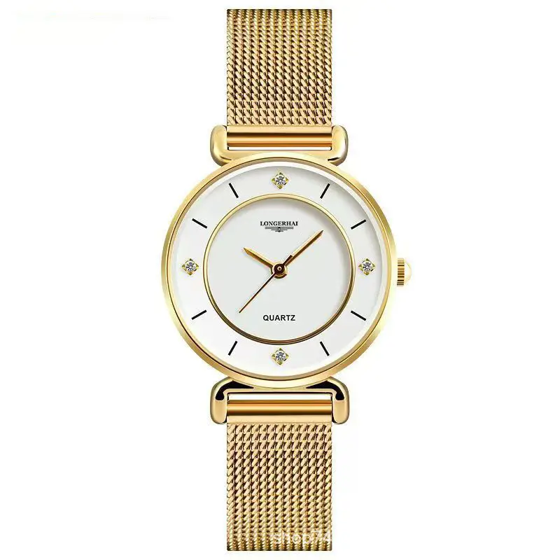 Women's Ultra-Thin Diamond Studded Quartz Watch — feature 8