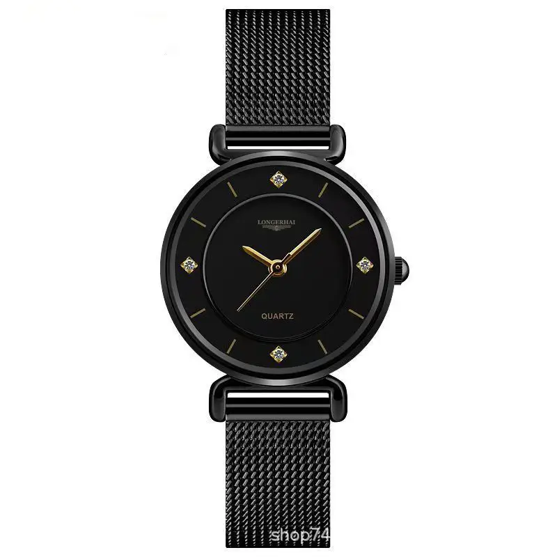 Women's Ultra-Thin Diamond Studded Quartz Watch — feature 9