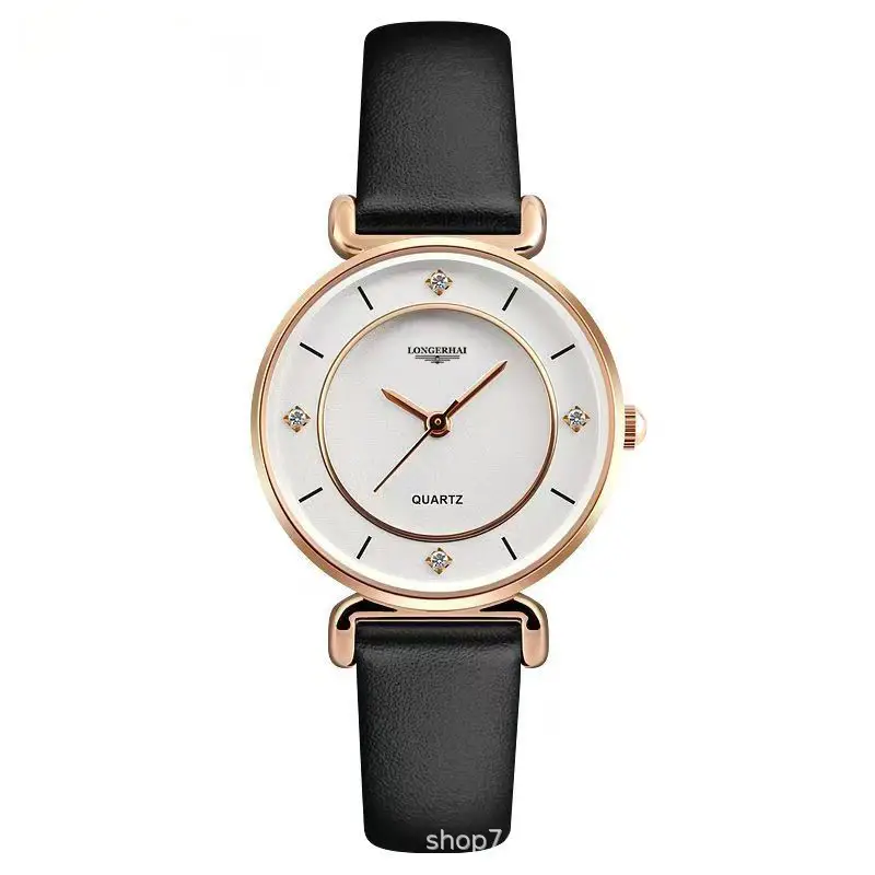 Women's Ultra-Thin Diamond Studded Quartz Watch