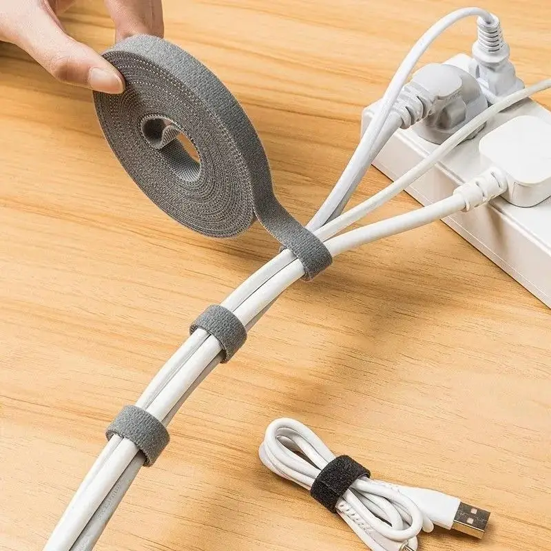 Data Line Storage Artifact Velcro Cable Tie Organizer Wire Bundle Line Organizer with Computer Wire Fixing Organizer