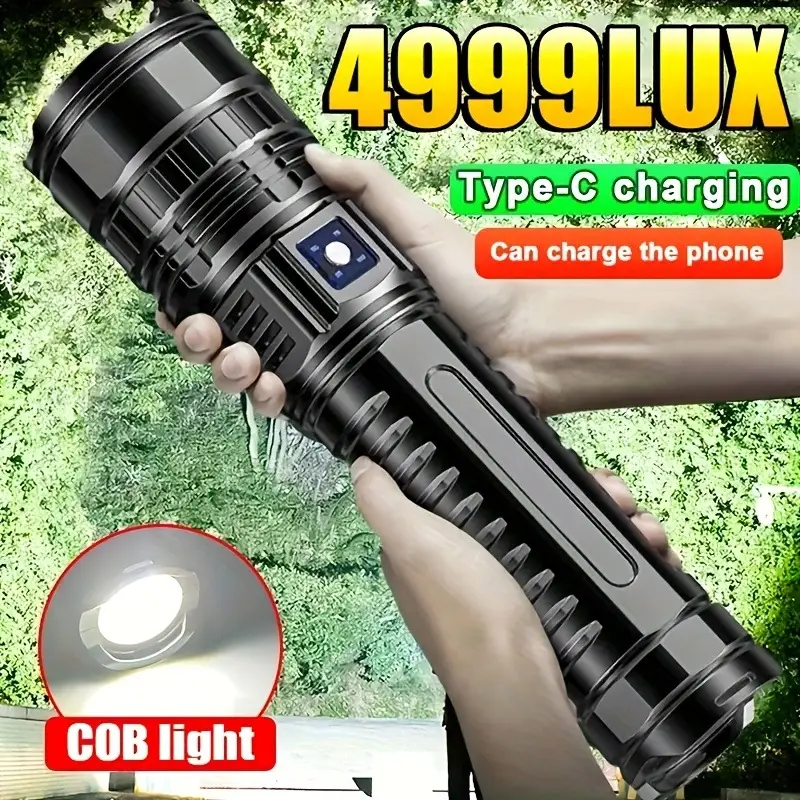 Rechargeable Laser Cannon Flashlight for Outdoor Use