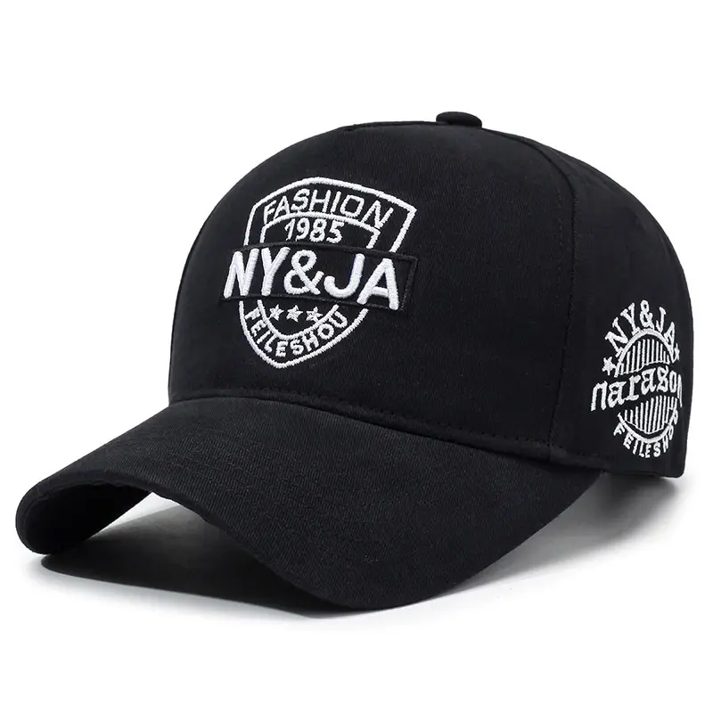 Men's Navy Embroidered Baseball Cap NY&JA Design - Image 5
