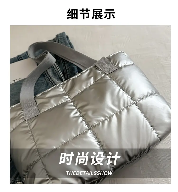 2024 Silver Crossbody Bag Women Korean Style Large Capacity — feature 2