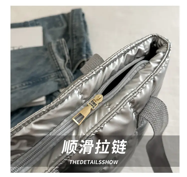 2024 Silver Crossbody Bag Women Korean Style Large Capacity — feature 3