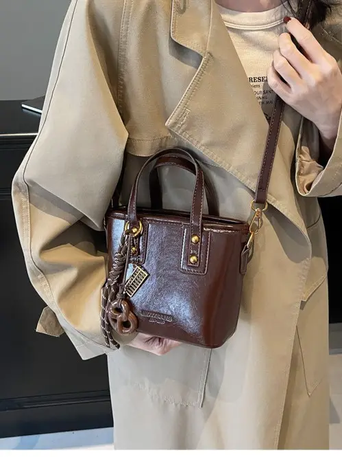 Black Crossbody Shoulder Bag Women 2024 Autumn - Image 5
